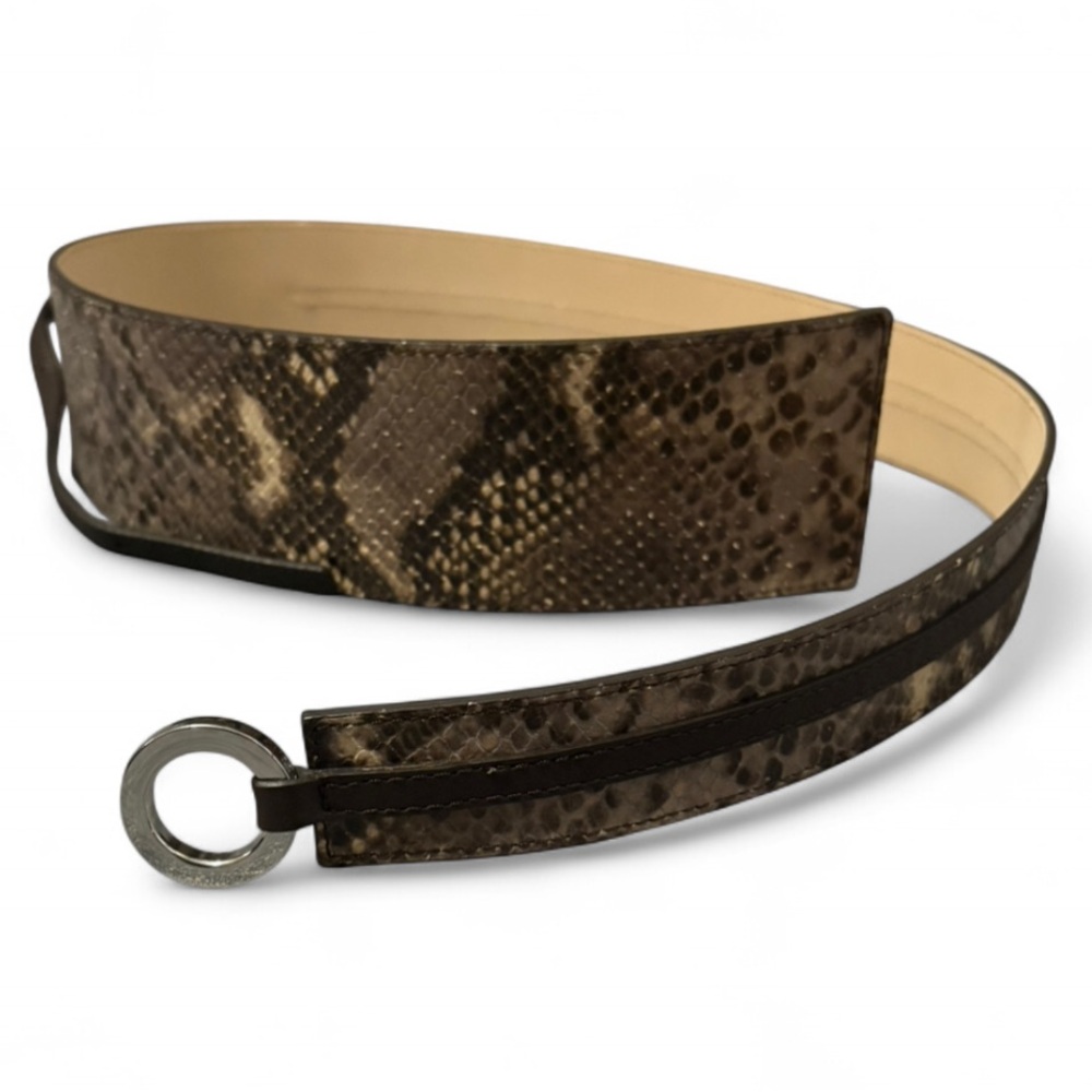 LK Bennett London Snakeskin Pattern Wrap Belt